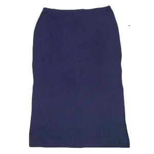 Lularoe Womens Skirt Size 3XL‎ Violet Midi Solid Navy Blue Ribbed Pencil NWT